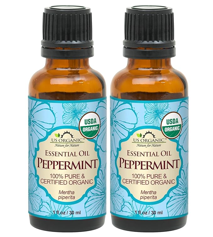 US Organic 100% Pure Peppermint Essential Oil - USDA Certified Organic - 30 ml Pack of 2