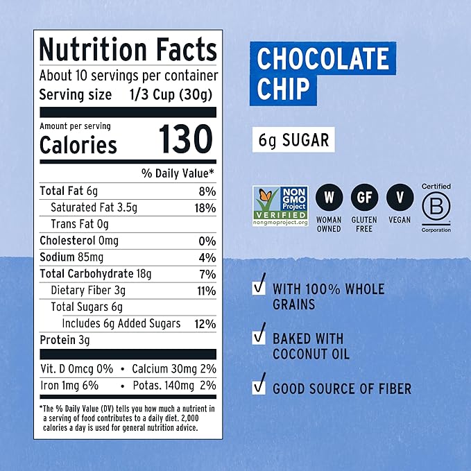 Purely Elizabeth Cookie Granola Chocolate Chip 11 OZ (3 Pack)