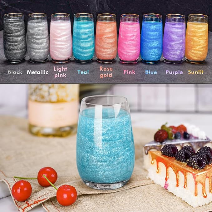 NiHome Edible Food-Grade Glitter Powder Glimmer Luster Dust Metallic Fancy Food Decorating Sprinkle