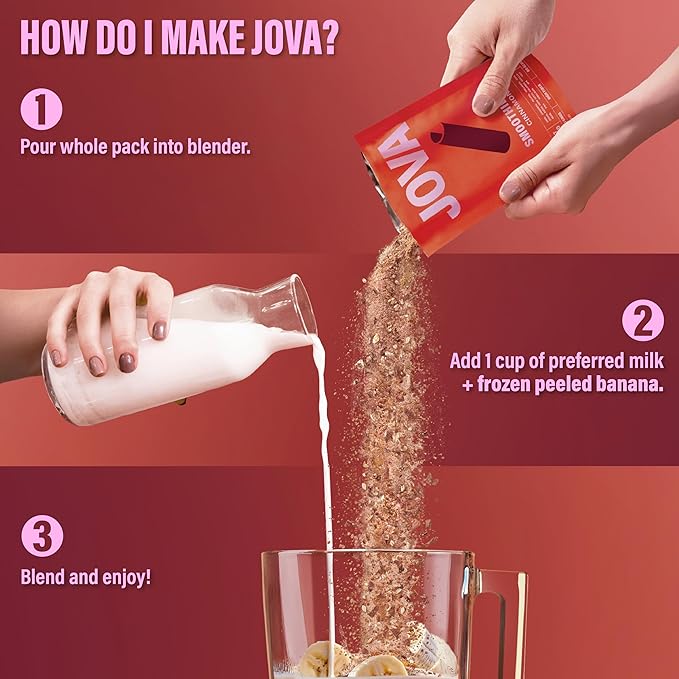 JOVA Cinnamon Smoothie Kit | Guilt-Free, Protein-Packed & Delicious | 25g Protein, 9g Fiber | Clean
