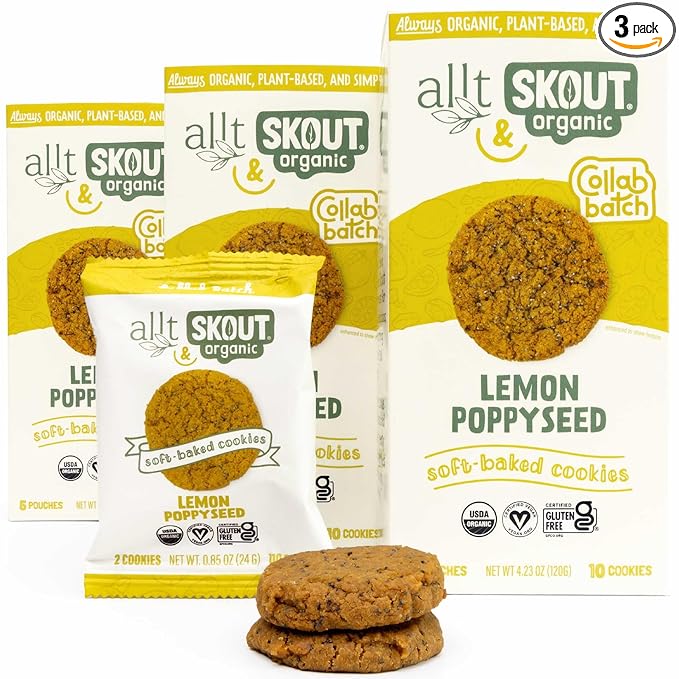 Skout Organic Soft Baked Cookie Variety Pack (3 Pack) | Soft Baked Cookies | Plant-Based | Vegan |