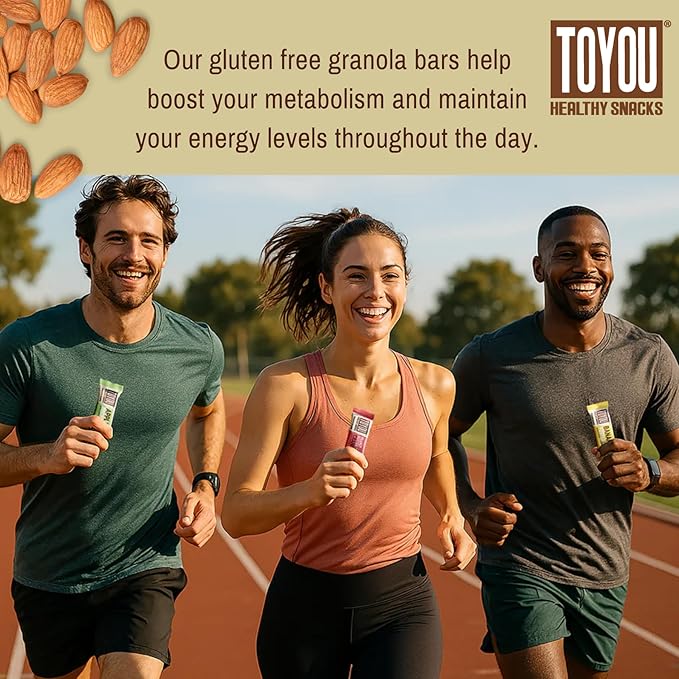 ToYou Chewy Fruit and Nut Bars - Healthy Protein Snacks | Mango Yogurt - 1.41 Ounce (Pack of 12) |