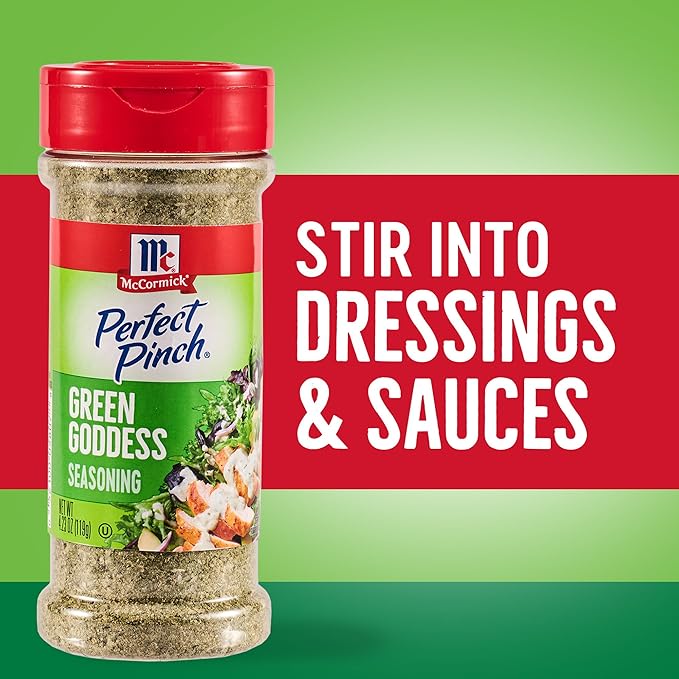 McCormick Perfect Pinch Seasoning, Green Goddess, For Adding Tangy, Herby Flavor to Chicken, Roasted Veggies, Dressings, Sauces & More, 4.23 oz