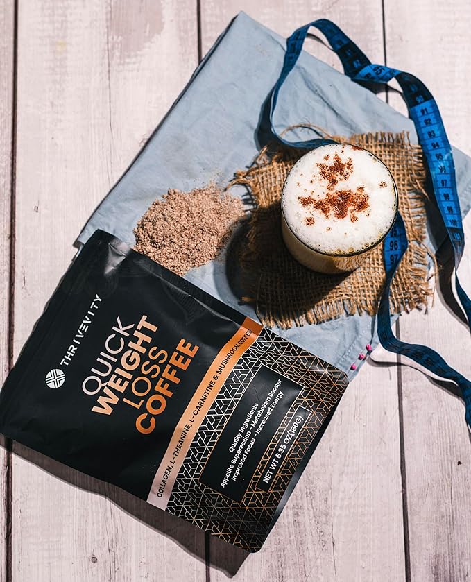 Thrivevity™ Instant Mushroom Coffee with Lion’s Mane, Reishi, Collagen, L-Carnitine, L-Theanine &