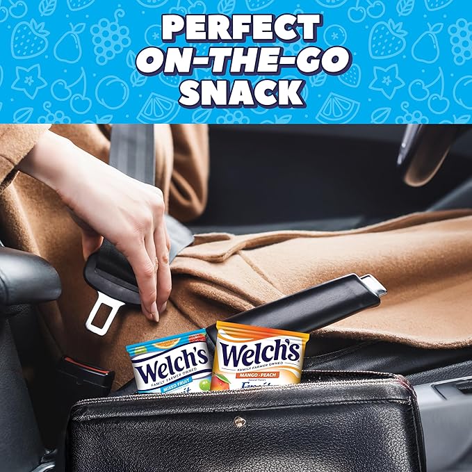 Welch's Fruit Snacks, Mixed Fruit & Mango Peach Snack Box, Gluten Free, 0.8oz Snack Packs (Pack of