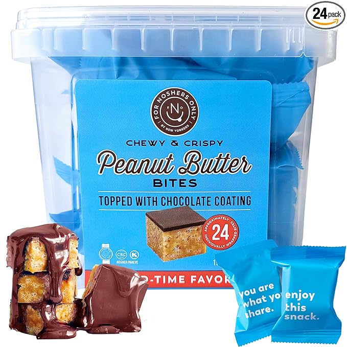 For Noshers Only - Peanut Butter Bites - Kosher Dairy Free Vegan Gluten Free Chocolate Peanut