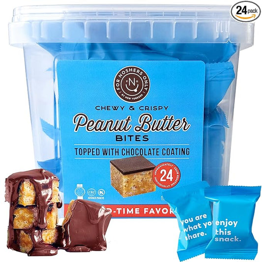 For Noshers Only - Peanut Butter Bites - Kosher Dairy Free Vegan Gluten Free Chocolate Peanut