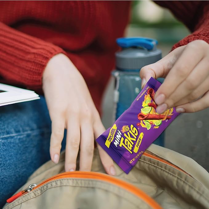 Takis Fuego Mini 25 pc / 1.23 oz Bite Size Multipack, Hot Chili Pepper & Lime Flavored Extreme
