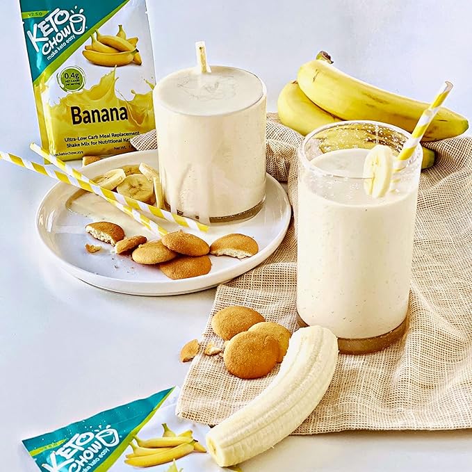 Keto Chow Banana | Keto Meal Replacement Shake | Nutritionally Complete | Low Carb | Delicious Easy