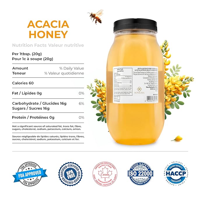 HONIGMA® Marma Acacia Honey | Authentic Raw Honey from Ukraine | 100% Pure & Unpasteurized |