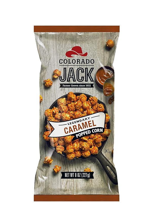 Colorado Jack Gourmet Caramel Popcorn: Real Butter & Vanilla, Farmer Grown, Delicious Snack Tasty