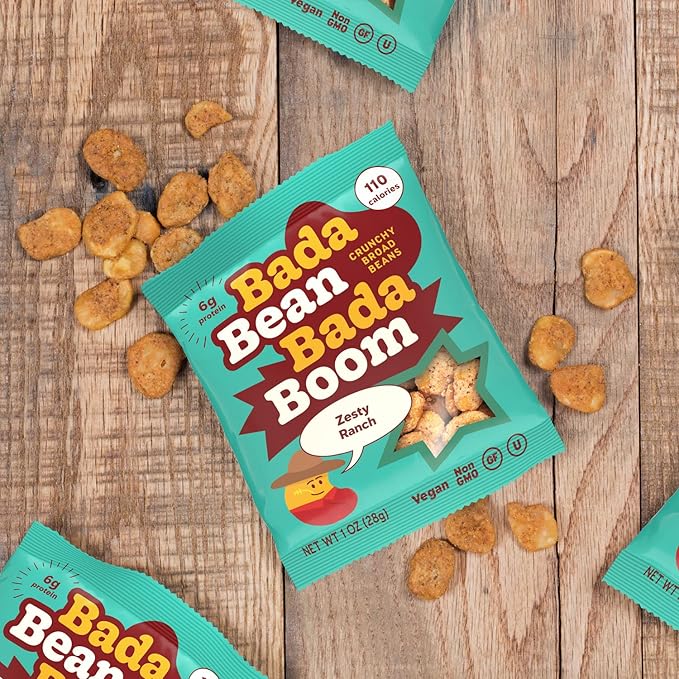 Bada Bean Bada Boom, Crunchy Roasted Broad Bean Snacks (Fava), High Protein, Vegan, Gluten-free