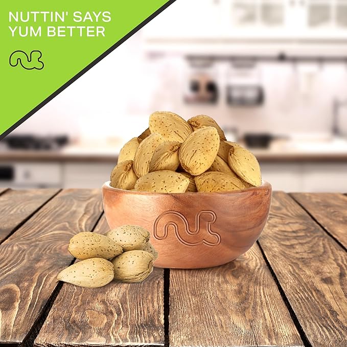 NUT CRAVINGS - In Shell Almonds - Raw, Whole, (32oz - 2 LB) Packed Fresh in Resealable Bag - Nut