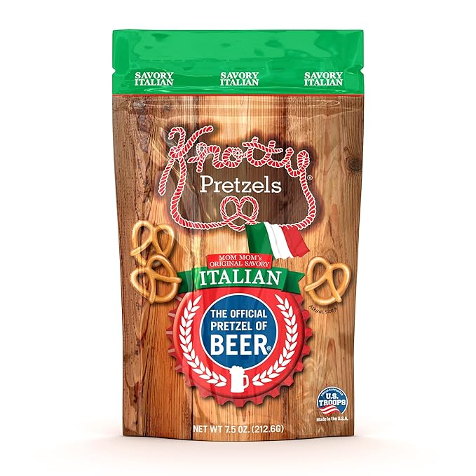 Knotty Pretzels ?쏷he Official Pretzel of Beer??7.5 oz Individual Seasoned Pretzels in Resealable