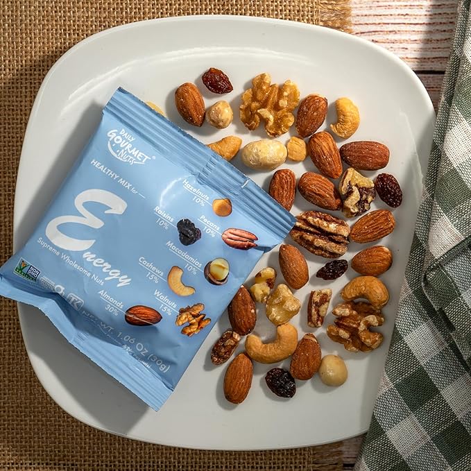 Daily Gourmet Nuts - Unsalted Mixed Nuts Snack Packs/Individually Wrapped Snacks/Nut Snacks/No
