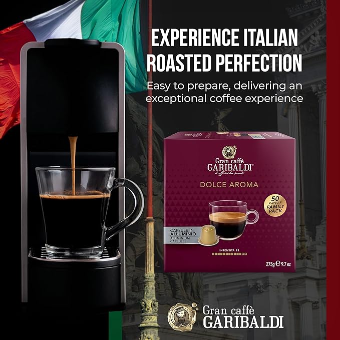 Gran Caffè Garibaldi Espresso Pods, Italian Roasted Coffee, Compatible Nespresso Original Line