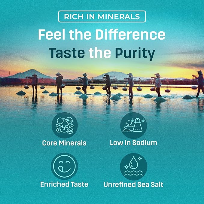 Birdee Baja Mineral Sea Salt – 35.2 oz, Fine Grind, Unrefined with 90 Trace Minerals, Low Sodium