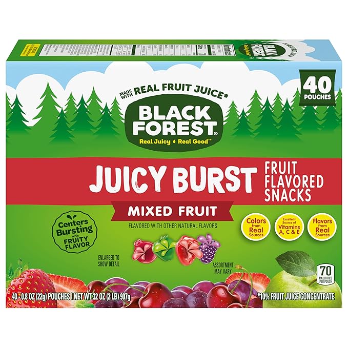 Black Forest, Juicy Burst, Fruit Flavored Snacks, Mixed Fruit Flavors, A Juicy Burst of Natural
