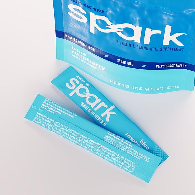 AdvoCare Spark Vitamin & Amino Acid Supplement - Focus & Energy Drink Powder Mix with Vitamin A