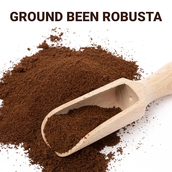 doanhdang - 17 Oz Premium Robusta Ground Bean Coffee, 100% Robusta Medium Roast, Rich Flavor for