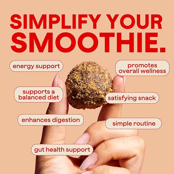 The Bomb Co. Blender Bomb, Peanut Butter Blast, Superfood Smoothie Mix with Chia Seeds, Hemp Seeds