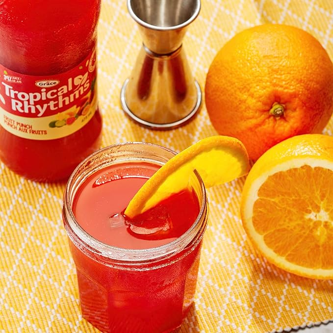Grace Tropical Rhythms Fruit Punch Juice 1 Liter (33.8oz) (Fruit Punch (3 Pack))