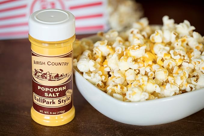 Amish Country Popcorn | Seasoning Variety Pack | BallPark Style ButterSalt - 5.5 oz & Cheddar