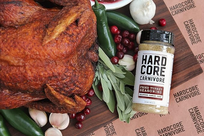 Hardcore Carnivore Limited Edition Fried Turkey Seasoning (11 oz Shaker) Texas-Made Blend for