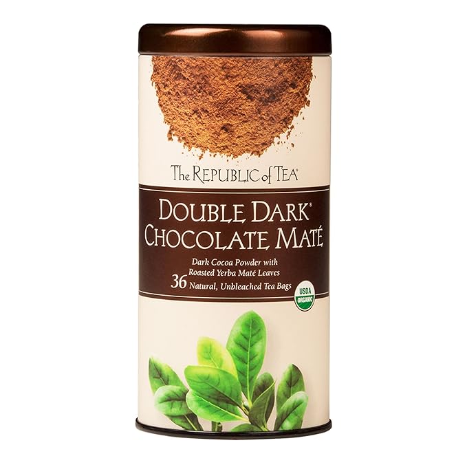 The Republic of Tea ??Organic Double Dark Chocolate Maté, Naturally Caffeinated Yerba Maté, Steeps