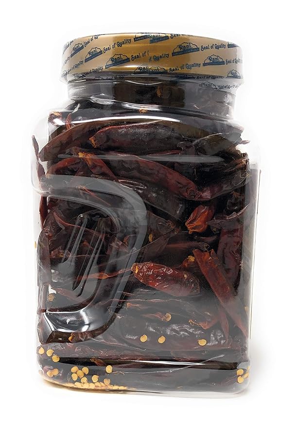 Rani Chilli Whole (Lal Mirch Sabut) 8oz (225g) PET Jar ~ All Natural, Salt-Free | Vegan | No Colors