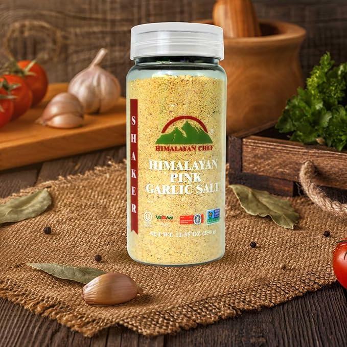 Himalayan Chef Garlic Salt, Plastic Shaker-12.35 Oz