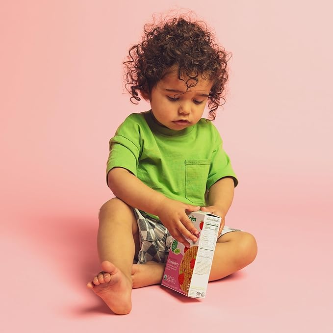 Sprout Organic Baby Food, Stage 4 Toddler Snacks, Strawberry Shortcake Wafflez, Single Serve