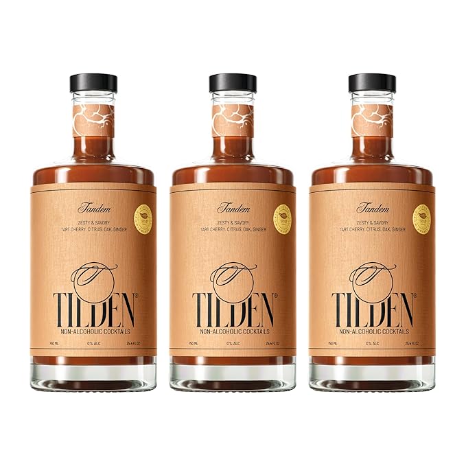 Tilden Tandem, Non-Alcoholic Cocktail, Vegan and No Sugar Added, Tart Cherry, Bitter Orange