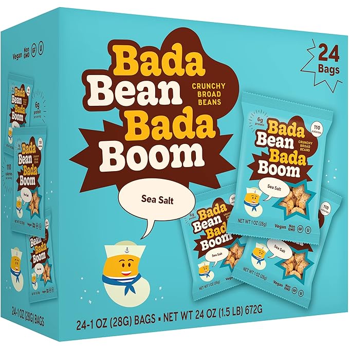 Enlightened Bada Bean Bada Boom - Plant-Based Protein, Gluten Free, Vegan, Crunchy Roasted Broad