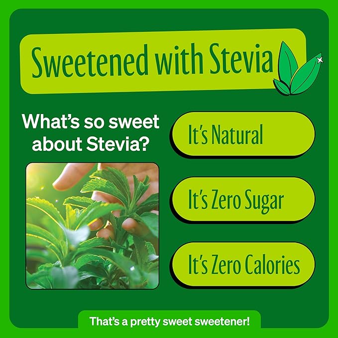 Zevia Zero Sugar Soda, Mountain Zevia, 12 oz Cans (24-Pack) ??Naturally Sweetened, Non-GMO Project