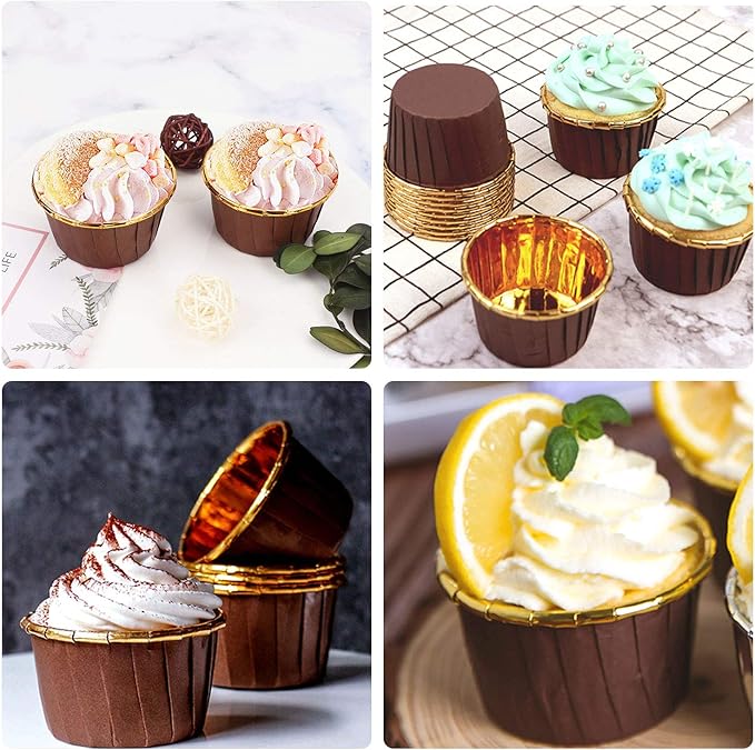 Aluminum Foil Cupcake Cups, Eusoar Disposable Muffin Liners 50Pcs, Baking Cups, Aluminum Cupcake