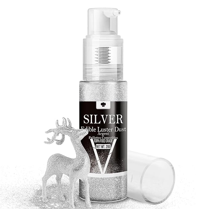 Edible Glitter Spray - 20g Luster Dust Edible Glimmer Powder for Sparkling Cocktails, Cake