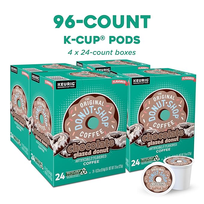 The Original Donut Shop Coffee Chocolate Glazed Donut Keurig Single-Serve K-Cup Pods, Medium Roast