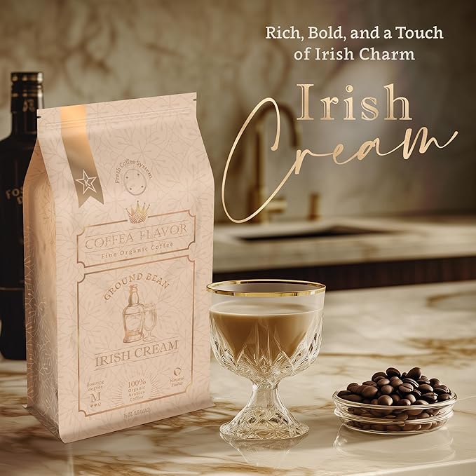 Irish Cream Flavored Ground Coffee ??100% Arabica, No Artificial Sweeteners, Organic, Naturally
