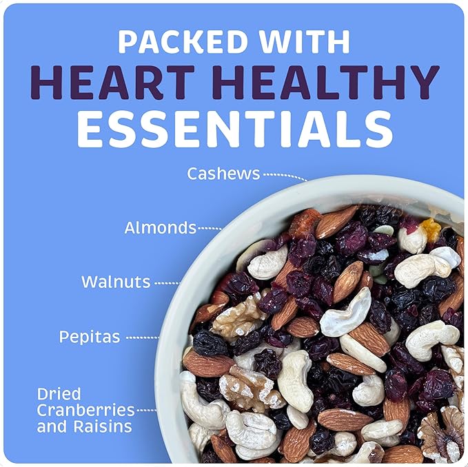 Superior Nut Chicago Heart Healthy Mix - Trail Mix Nuts - Nut Mix w/ Cashews, Almonds, Walnuts