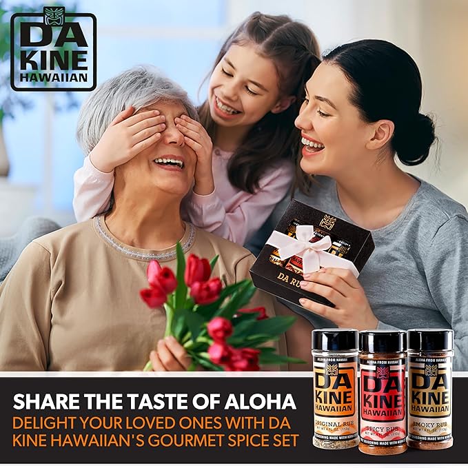 Da Kine Hawaiian Premium BBQ Dry Rub Seasoning Pack - Authentic BBQ Seasoning Blend - Perfect