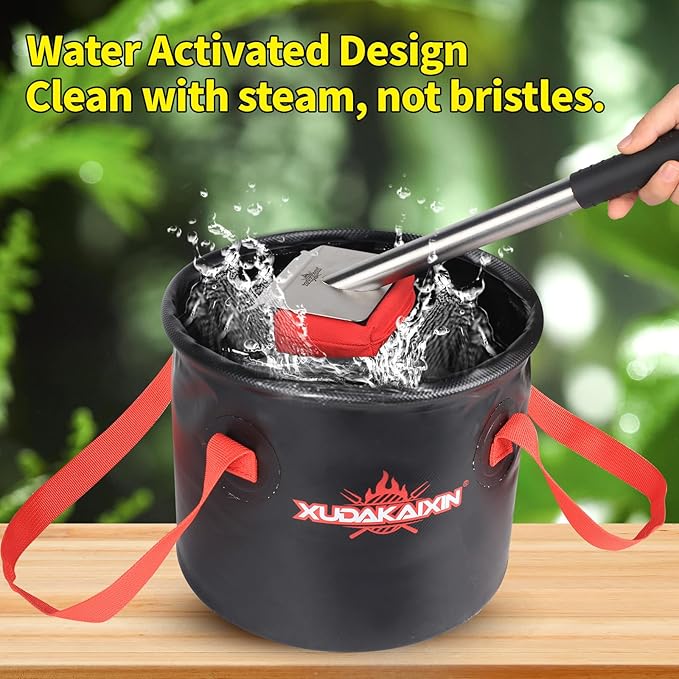 Grill Brush Bristle Free,BBQ Replaceable Scraper Cleaning Head,Safe Grill Accessories for Cast Iron