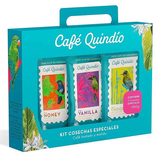 Cafe Quindio Specialty Harvest - Medium Roast 100% Colombian Excelso Whole Bean Arabica Coffee (2.8