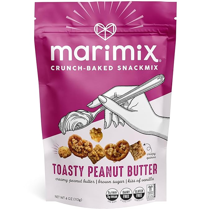 Marimix Snack Mix | Toasty Peanut Butter | Crunch Baked Sweet & Salty Savory Plant Based Naturally