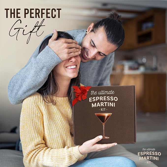 Espresso Martini Kit Gift Set– Complete Martini Maker Set with Espresso Mix, Party-Ready