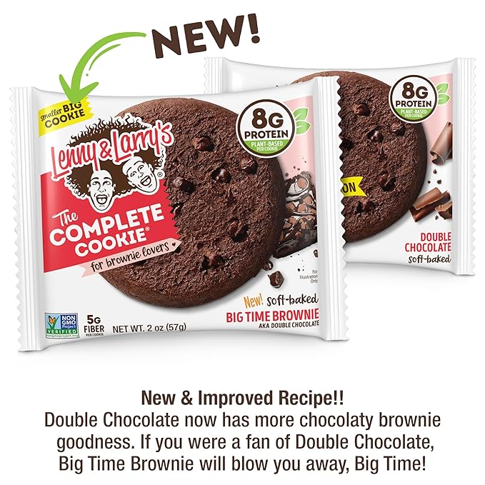 Lenny & Larry's The Complete Cookie, Big Time Brownie, Soft Baked, 8g Plant Protein, Vegan