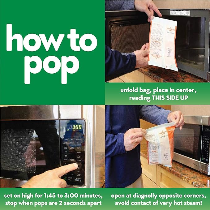 Jolly Time Jalape챰o Butter, Microwave Popcorn with Just the Right Heat, 3oz Sharing Bag, 6 Bags Per