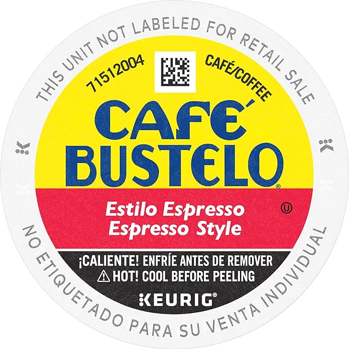 Café Bustelo Espresso Style Dark Roast Coffee, 128 Keurig K-Cup Pods