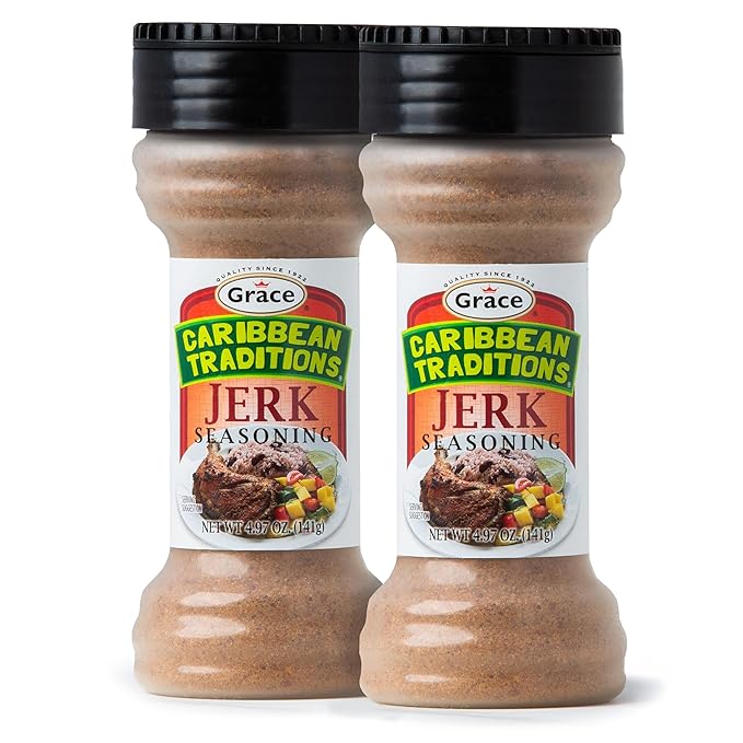 Grace Caribbean Traditions Jamaican Jerk Seasoning Dry Rub - 2 Pack - Jerk Seasoning Marinade