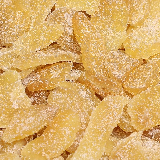 Crystallized Ginger Slices by It's Delish, 11 Lbs Bulk | Candied Dried Ginger Fruit Chews Natural